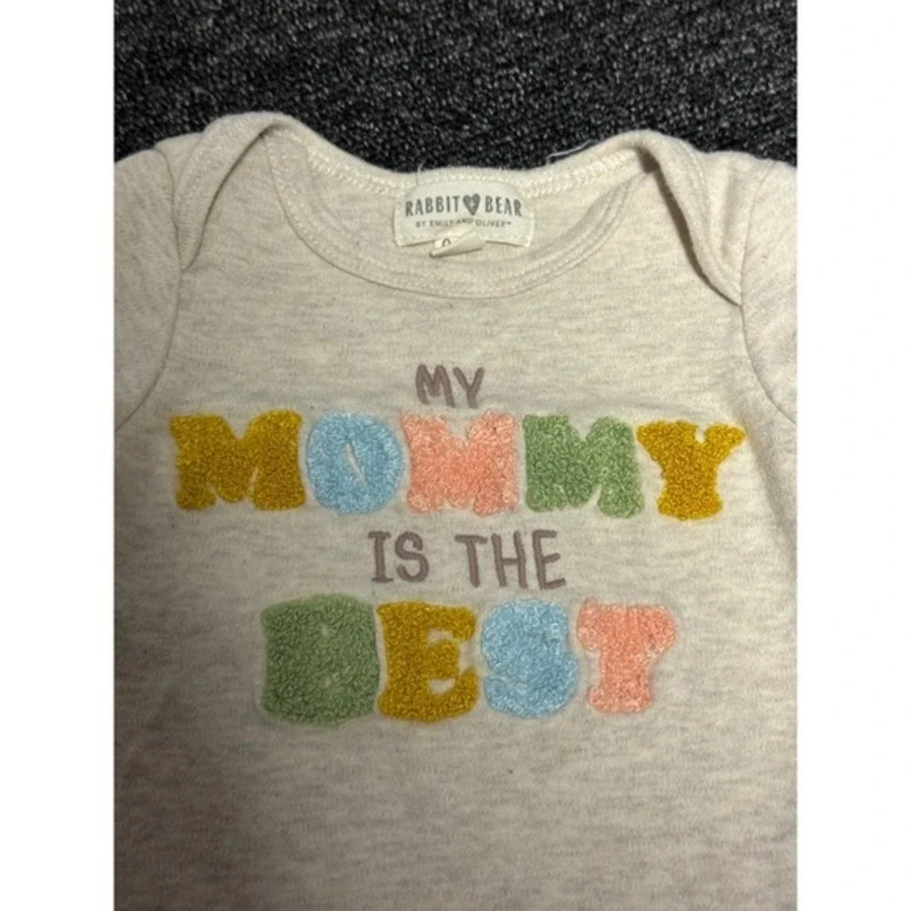 Rabbit Bear Baby Organic Cotton Set of 2 Bodysuits 0-3 Months Carrots Best Mommy